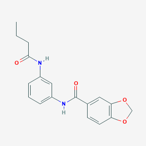 N-[3-(butyrylamino)phenyl]-1,3-benzodioxole-5-carboxamide