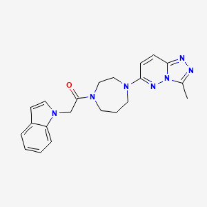 2-(1H-indol-1-yl)-1-(4-{3-methyl-[1,2,4]triazolo[4,3-b]pyridazin-6-yl}-1,4-diazepan-1-yl)ethan-1-one