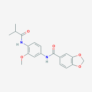 Benzo[1,3]dioxole-5-carboxylic acid (4-isobutyrylamino-3-methoxy-phenyl)-amide