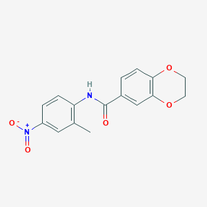 molecular formula C16H14N2O5 B2513245 N-(2-methyl-4-nitrophenyl)-2,3-dihydro-1,4-benzodioxine-6-carboxamide CAS No. 673448-95-8