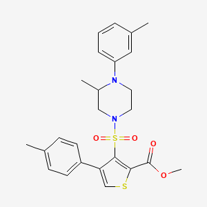 Methyl 3-{[3-methyl-4-(3-methylphenyl)piperazin-1-yl]sulfonyl}-4-(4-methylphenyl)thiophene-2-carboxylate