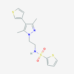 N-(2-(3,5-dimethyl-4-(thiophen-3-yl)-1H-pyrazol-1-yl)ethyl)thiophene-2-sulfonamide