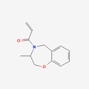 molecular formula C13H15NO2 B2513267 1-(3-Methyl-3,5-dihydro-2H-1,4-benzoxazepin-4-yl)prop-2-en-1-one CAS No. 2176573-59-2