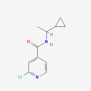 molecular formula C11H13ClN2O B2513273 2-chloro-N-(1-cyclopropylethyl)pyridine-4-carboxamide CAS No. 1155003-43-2