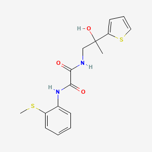 N1-(2-hydroxy-2-(thiophen-2-yl)propyl)-N2-(2-(methylthio)phenyl)oxalamide