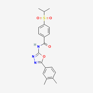 molecular formula C20H21N3O4S B2513277 N-(5-(3,4-dimethylphenyl)-1,3,4-oxadiazol-2-yl)-4-(isopropylsulfonyl)benzamide CAS No. 941913-63-9