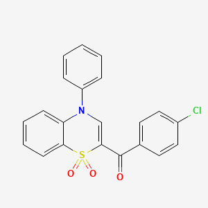 (4-chlorophenyl)(1,1-dioxido-4-phenyl-4H-1,4-benzothiazin-2-yl)methanone