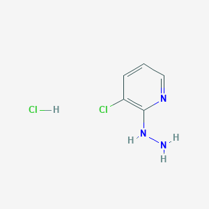 molecular formula C5H7Cl2N3 B2513283 3-Chloro-2-hydrazinylpyridine hcl CAS No. 1034303-16-6; 22841-92-5