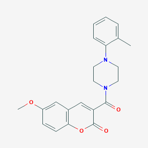 6-methoxy-3-{[4-(2-methylphenyl)-1-piperazinyl]carbonyl}-2H-chromen-2-one