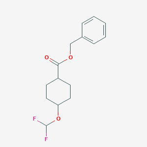 molecular formula C15H18F2O3 B2513293 Benzyl 4-(difluoromethoxy)cyclohexane-1-carboxylate CAS No. 1955498-30-2