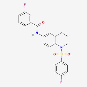 3-fluoro-N-(1-((4-fluorophenyl)sulfonyl)-1,2,3,4-tetrahydroquinolin-6-yl)benzamide