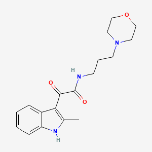 molecular formula C18H23N3O3 B2513308 2-(2-methyl-1H-indol-3-yl)-N-(3-morpholin-4-ylpropyl)-2-oxoacetamide CAS No. 852368-78-6