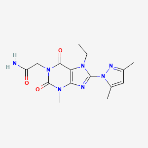 2-(8-(3,5-dimethyl-1H-pyrazol-1-yl)-7-ethyl-3-methyl-2,6-dioxo-2,3,6,7-tetrahydro-1H-purin-1-yl)acetamide