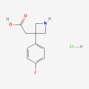 2-[3-(4-Fluorophenyl)azetidin-3-yl]acetic acid;hydrochloride