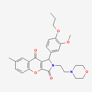 1-(3-Methoxy-4-propoxyphenyl)-7-methyl-2-(2-morpholinoethyl)-1,2-dihydrochromeno[2,3-c]pyrrole-3,9-dione