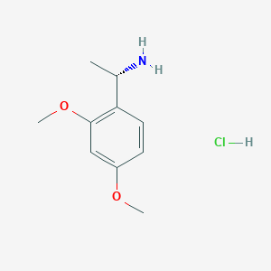 molecular formula C10H16ClNO2 B2513319 (1S)-1-(2,4-Dimethoxyphenyl)ethan-1-amine hydrochloride CAS No. 1929526-23-7