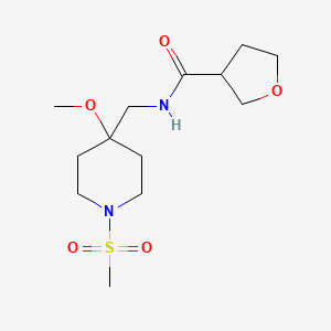 N-[(1-methanesulfonyl-4-methoxypiperidin-4-yl)methyl]oxolane-3-carboxamide
