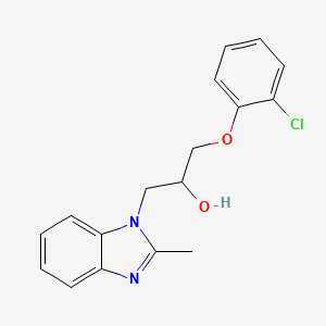 molecular formula C17H17ClN2O2 B2513328 1-(2-Chlorophenoxy)-3-(2-methyl-1-benzimidazolyl)-2-propanol CAS No. 69407-81-4