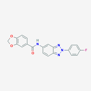 N-[2-(4-fluorophenyl)-2H-1,2,3-benzotriazol-5-yl]-1,3-benzodioxole-5-carboxamide