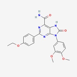 9-(3,4-dimethoxyphenyl)-2-(4-ethoxyphenyl)-8-oxo-8,9-dihydro-7H-purine-6-carboxamide