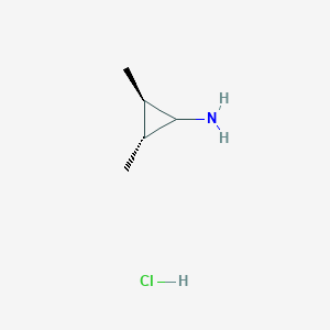 molecular formula C5H12ClN B2513344 (2R,3R)-2,3-Dimethylcyclopropan-1-amine;hydrochloride CAS No. 2378489-79-1