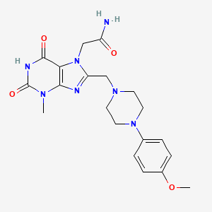 2-(8-{[4-(4-methoxyphenyl)piperazin-1-yl]methyl}-3-methyl-2,6-dioxo-1,2,3,6-tetrahydro-7H-purin-7-yl)acetamide