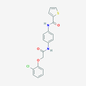 molecular formula C19H15ClN2O3S B251335 N-(4-{[(2-chlorophenoxy)acetyl]amino}phenyl)thiophene-2-carboxamide 