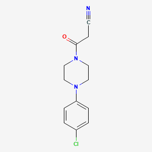 molecular formula C13H14ClN3O B2513350 3-[4-(4-Chlorophenyl)piperazin-1-yl]-3-oxopropanenitrile CAS No. 544435-68-9