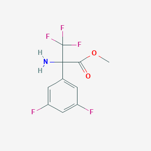 B2513358 Methyl 2-amino-2-(3,5-difluorophenyl)-3,3,3-trifluoropropanoate CAS No. 2248382-52-5