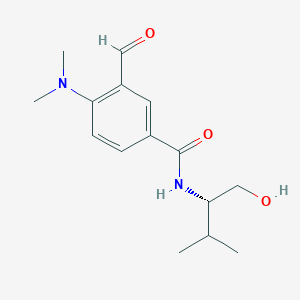 molecular formula C15H22N2O3 B2513359 4-(Dimethylamino)-3-formyl-N-[(2S)-1-hydroxy-3-methylbutan-2-yl]benzamide CAS No. 2248457-73-8