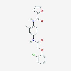 molecular formula C20H17ClN2O4 B251336 N-(4-{[(2-chlorophenoxy)acetyl]amino}-2-methylphenyl)-2-furamide 