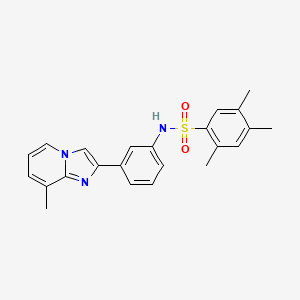 molecular formula C23H23N3O2S B2513384 2,4,5-三甲基-N-(3-(8-甲基咪唑并[1,2-a]吡啶-2-基)苯基)苯磺酰胺 CAS No. 691392-75-3