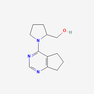 (1-{5H,6H,7H-cyclopenta[d]pyrimidin-4-yl}pyrrolidin-2-yl)methanol