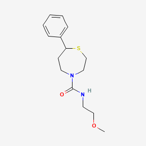 molecular formula C15H22N2O2S B2513396 N-(2-methoxyethyl)-7-phenyl-1,4-thiazepane-4-carboxamide CAS No. 1797876-74-4