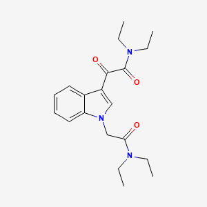 molecular formula C20H27N3O3 B2513398 2-[1-[2-(diethylamino)-2-oxoethyl]indol-3-yl]-N,N-diethyl-2-oxoacetamide CAS No. 872843-44-2