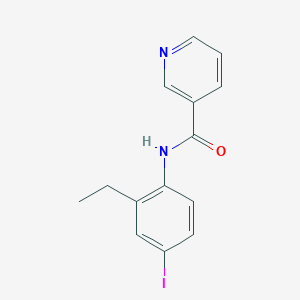 molecular formula C14H13IN2O B251340 N-(2-ethyl-4-iodophenyl)pyridine-3-carboxamide 