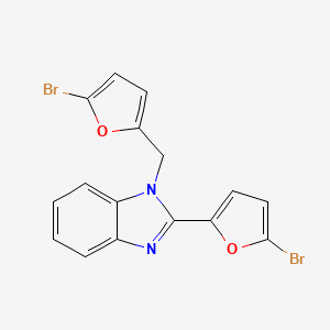 2-(5-Bromo-furan-2-yl)-1-(5-bromo-furan-2-ylmethyl)-1H-benzoimidazole