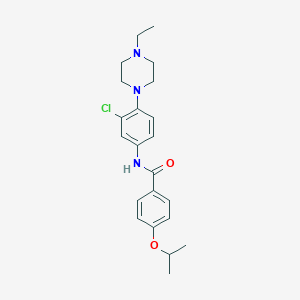 molecular formula C22H28ClN3O2 B251341 N-[3-chloro-4-(4-ethyl-1-piperazinyl)phenyl]-4-isopropoxybenzamide 