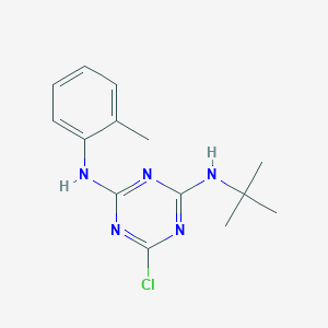 2-N-tert-butyl-6-chloro-4-N-(2-methylphenyl)-1,3,5-triazine-2,4-diamine