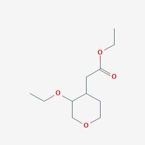 molecular formula C11H20O4 B2513416 Ethyl 2-(3-ethoxyoxan-4-yl)acetate CAS No. 2104546-46-3