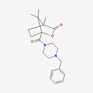 1-[(4-Benzyl-1-piperazinyl)carbonyl]-4,7,7-trimethyl-2-oxabicyclo[2.2.1]heptan-3-one