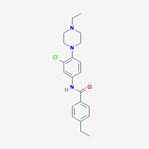 molecular formula C21H26ClN3O B251342 N-[3-chloro-4-(4-ethylpiperazin-1-yl)phenyl]-4-ethylbenzamide 