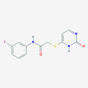 N-(3-fluorophenyl)-2-[(2-oxo-1H-pyrimidin-6-yl)sulfanyl]acetamide