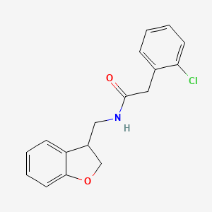 2-(2-chlorophenyl)-N-[(2,3-dihydro-1-benzofuran-3-yl)methyl]acetamide