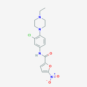 molecular formula C17H19ClN4O4 B251344 N-[3-chloro-4-(4-ethylpiperazin-1-yl)phenyl]-5-nitrofuran-2-carboxamide 