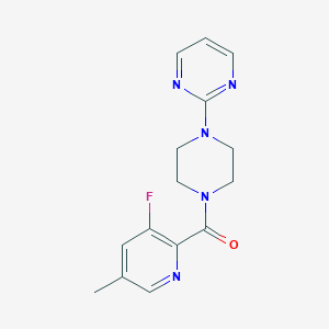 molecular formula C15H16FN5O B2513444 2-[4-(3-Fluoro-5-methylpyridine-2-carbonyl)piperazin-1-yl]pyrimidine CAS No. 2415554-48-0
