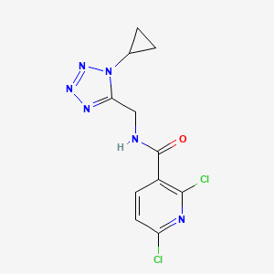 2,6-dichloro-N-[(1-cyclopropyl-1H-1,2,3,4-tetrazol-5-yl)methyl]pyridine-3-carboxamide