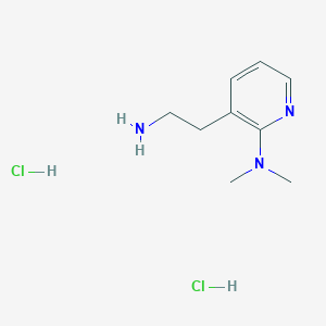 molecular formula C9H17Cl2N3 B2513462 3-(2-Aminoethyl)-N,N-dimethylpyridin-2-amine;dihydrochloride CAS No. 2247103-70-2