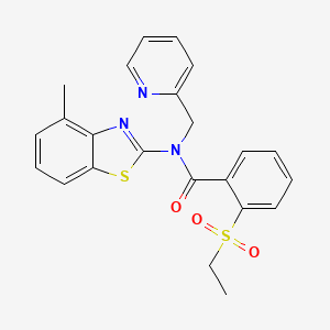 2-(ethylsulfonyl)-N-(4-methylbenzo[d]thiazol-2-yl)-N-(pyridin-2-ylmethyl)benzamide