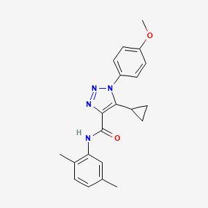 molecular formula C21H22N4O2 B2513482 5-cyclopropyl-N-(2,5-dimethylphenyl)-1-(4-methoxyphenyl)-1H-1,2,3-triazole-4-carboxamide CAS No. 954360-98-6